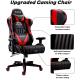 AutoFull Gaming Chair Red And Black PU Leather Racing Style Computer Chair, E-Sports Swivel Chair, AF070BPU Standard