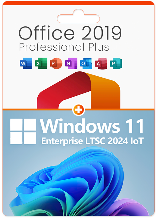 MS Win 11 Enterprise LTSC 2024 IoT Edition +MS Office2019 Professional Plus CD Keys Pack