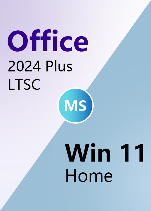 MS Win 11 Home OEM + MS Office2024 Professional PLus LTSC CD Key Pack