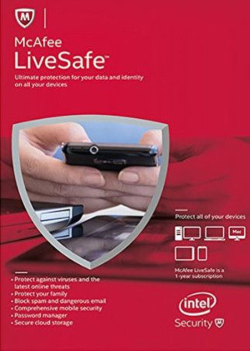 McAfee Livesafe Unlimited Devices 1 YEAR Global