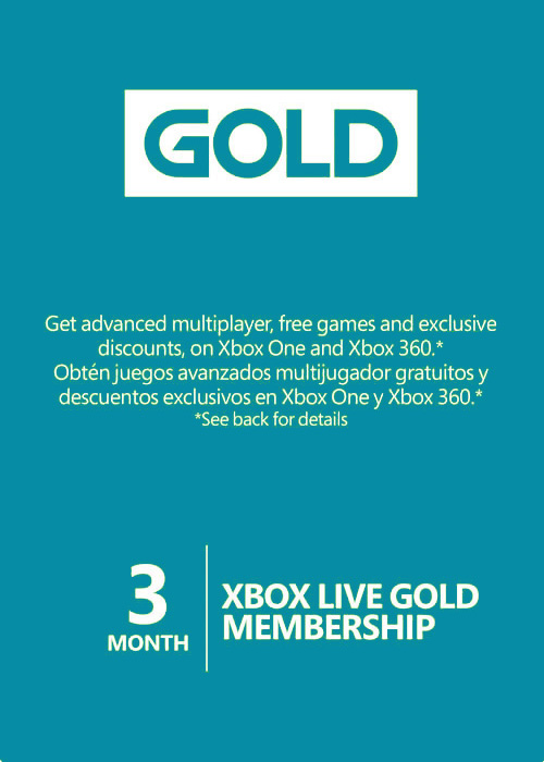 xbox live gold deals 3 month