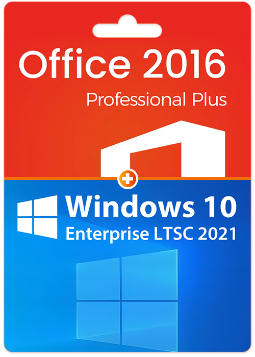 MS Win 10 Enterprise LTSC 2021 +MS Office2016 Professional Plus CD Keys Pack
