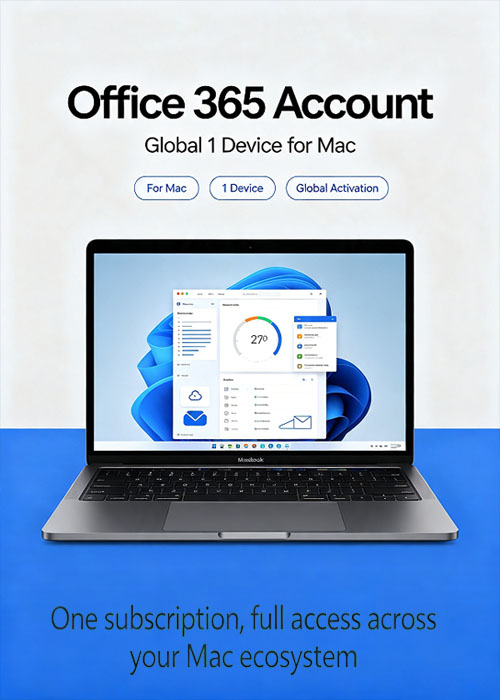 MS Office365 Account Globle 1 Device For MAC, Vip-Scdkey 