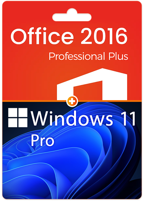 MS Windows 11 Pro OEM+MS Office2016 Professional Plus CD Keys Pack