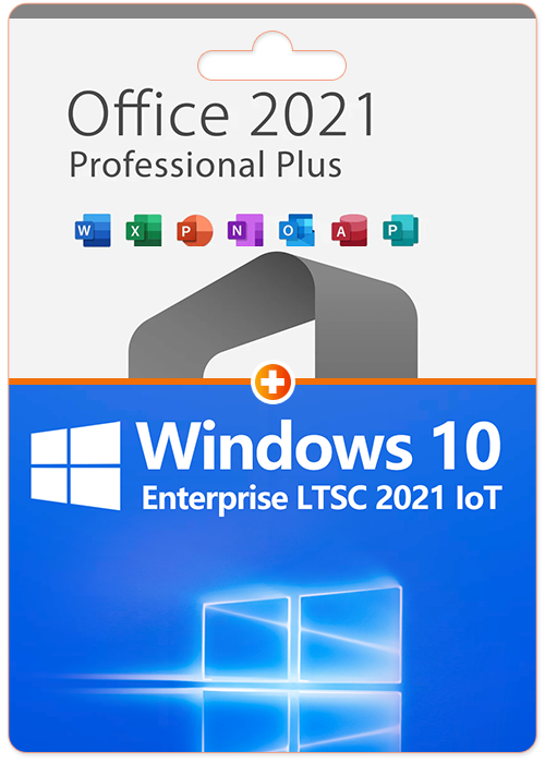 MS Win 10 Enterprise LTSC 2021 IoT Edition +MS Office2021 Professional Plus CD Keys Pack