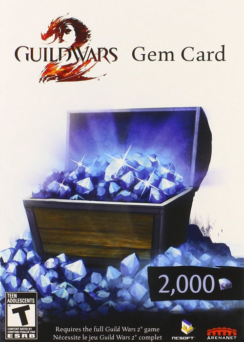 Official Guild Wars 2 2000 Gem Card Global Guild Wars 2 2000 Gem Card Global