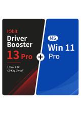 Official IObit Driver Booster 13 Pro 1 Year 1 PC CD Key Global+MS Win 11 Pro  Pack